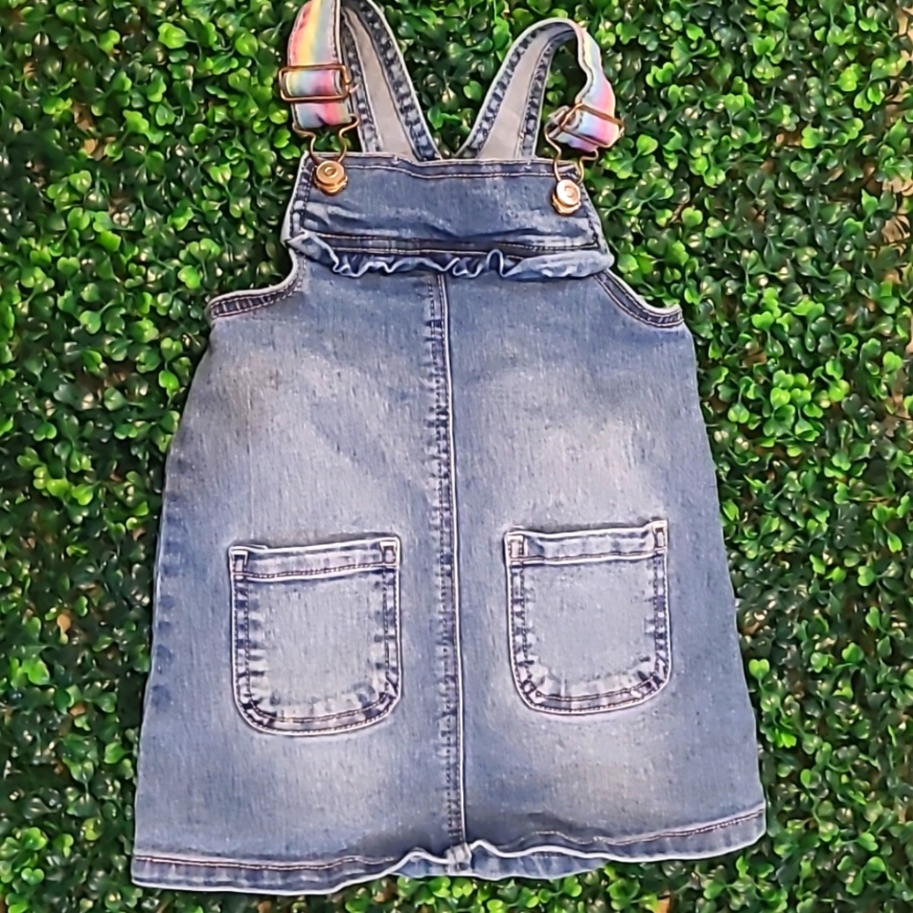 Denim overall dress